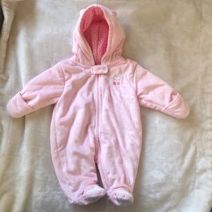 LIKE NEW newborn baby girl snowsuit
